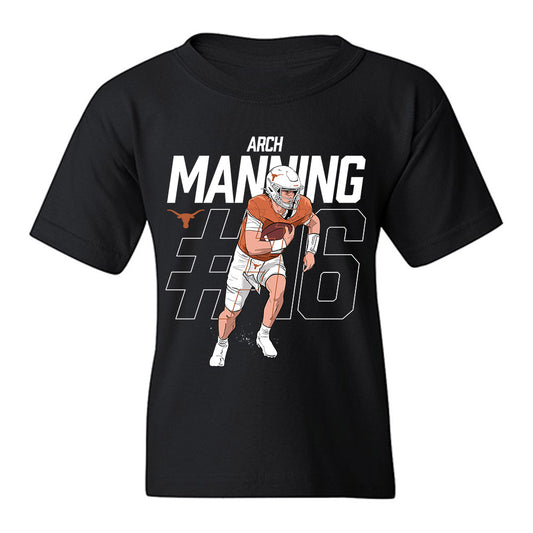 Texas - NCAA Football : Arch Manning - Caricature Youth T-Shirt-0