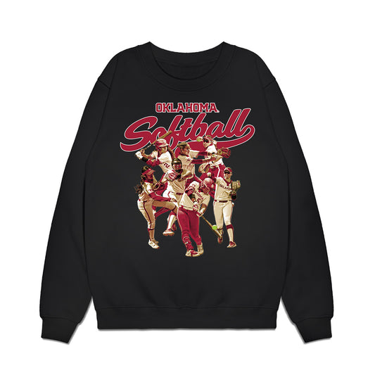 Oklahoma - NCAA Softball : Gabriella Garcia - Team Collage Premium Crewneck Sweatshirt-0