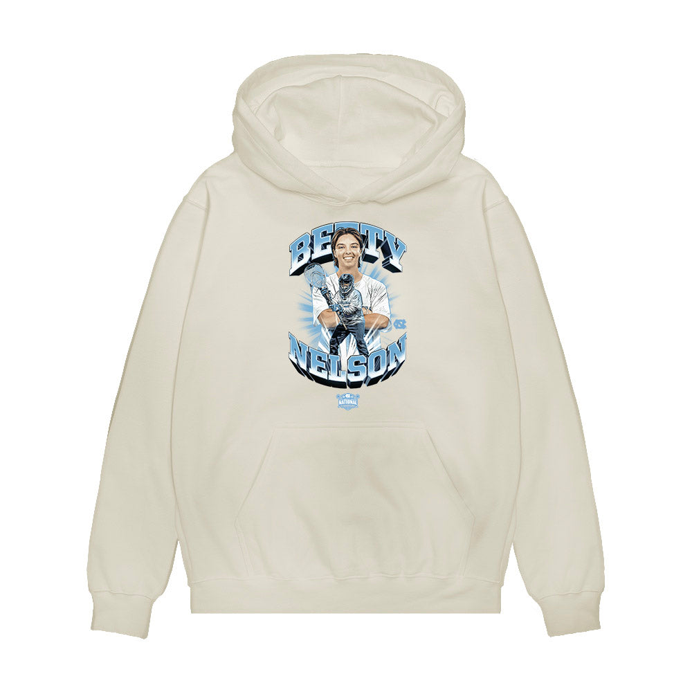 UNC - NCAA Women's Lacrosse : Betty Nelson - NCAA® Champions Collage Premium Hooded Sweatshirt-0