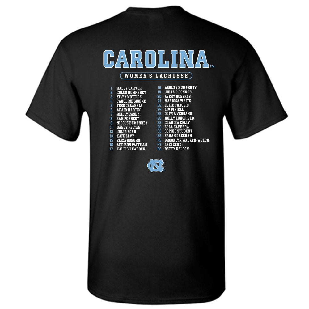 UNC - NCAA Women's Lacrosse : - NCAA® Champions Roster T-Shirt-1