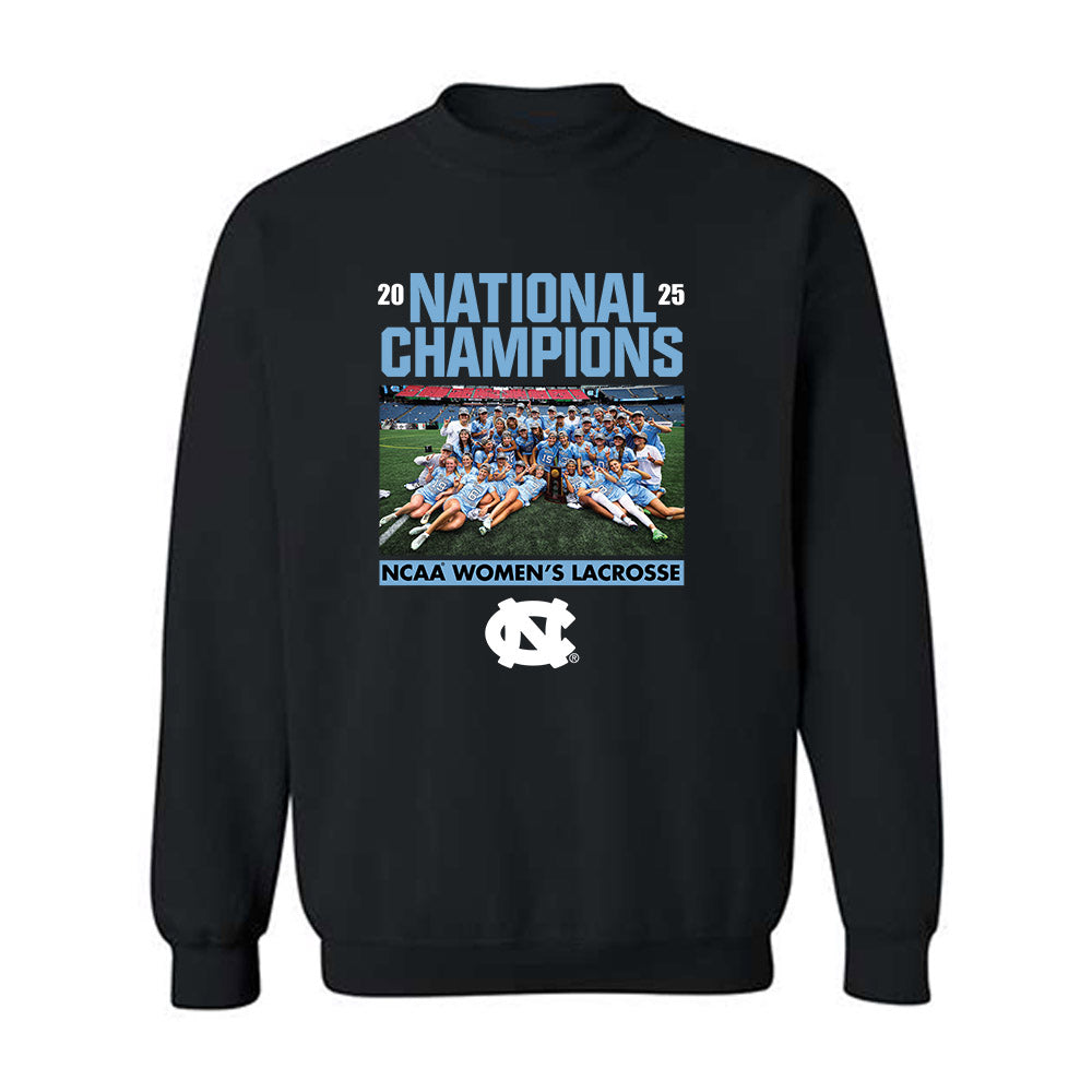 UNC - NCAA Women's Lacrosse : - NCAA® National Champions Celebration Crewneck Sweatshirt-0