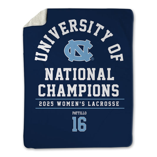 UNC - NCAA Women's Lacrosse : Addison Pattillo - NCAA® Champions Blanket-0