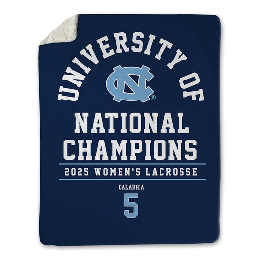 UNC - NCAA Women's Lacrosse : Tess Calabria - NCAA® Champions Blanket-0