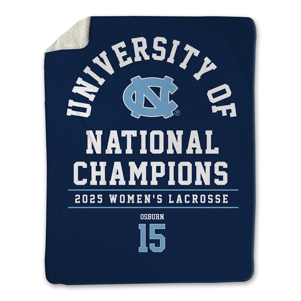 UNC - NCAA Women's Lacrosse : Eliza Osburn - NCAA® Champions Blanket-0