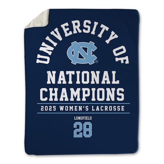 UNC - NCAA Women's Lacrosse : Molly Longfield - NCAA® Champions Blanket-0