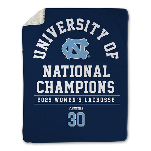 UNC - NCAA Women's Lacrosse : Ella Cabrera - NCAA® Champions Blanket-0