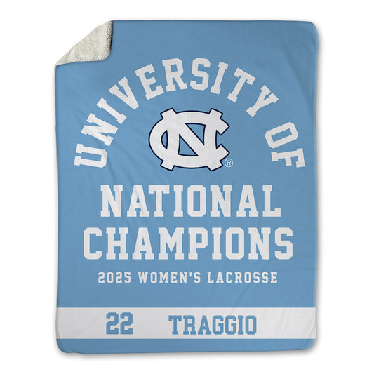 UNC - NCAA Women's Lacrosse : Ellie Traggio - NCAA® Champions Blanket-0