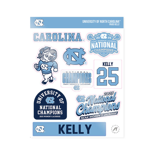 UNC - NCAA Women's Lacrosse : Paige Kelly - NCAA® Sticker Sheet-0