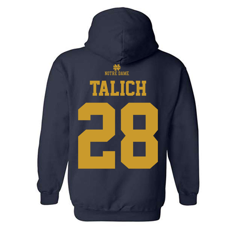 Notre Dame - NCAA Football : Luke Talich - Classic Shersey Hooded Sweatshirt-1