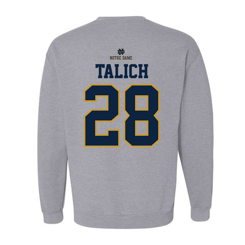 Notre Dame - NCAA Football : Luke Talich - Crewneck Sweatshirt-1