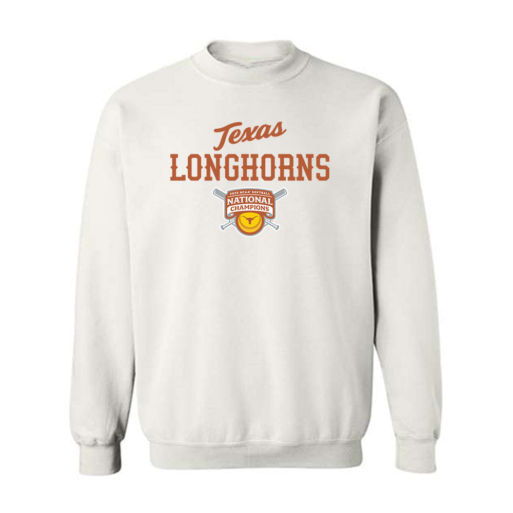 Texas - NCAA Softball : - NCAA® National Champions Roster Shirt Crewneck Sweatshirt-0