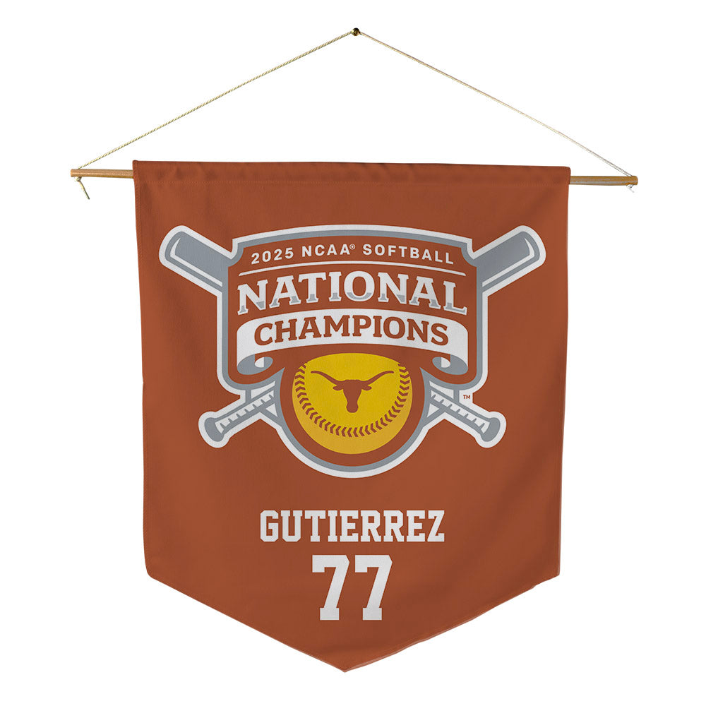 Texas - NCAA Softball : Citlaly Gutierrez - NCAA® Pennant - 18" x 21"-0