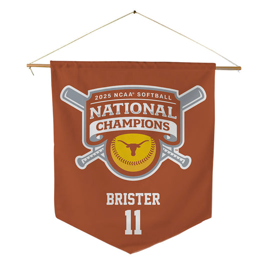 Texas - NCAA Softball : Shylien Brister - NCAA® Pennant - 18" x 21"-0