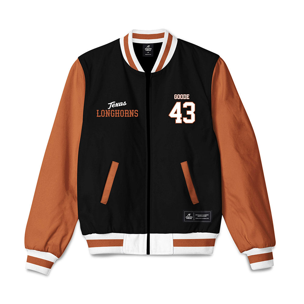 Texas - NCAA Softball : Leighann Goode - NCAA® National Champions Bomber Jacket-0