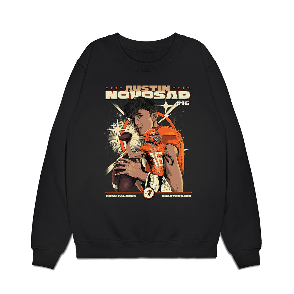 BGSU - NCAA Football : Austin Novosad - Collage Premium Crewneck Sweatshirt-0