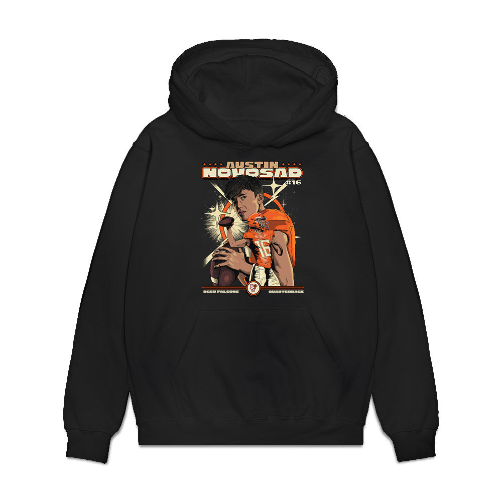 BGSU - NCAA Football : Austin Novosad - Collage Premium Hooded Sweatshirt-0