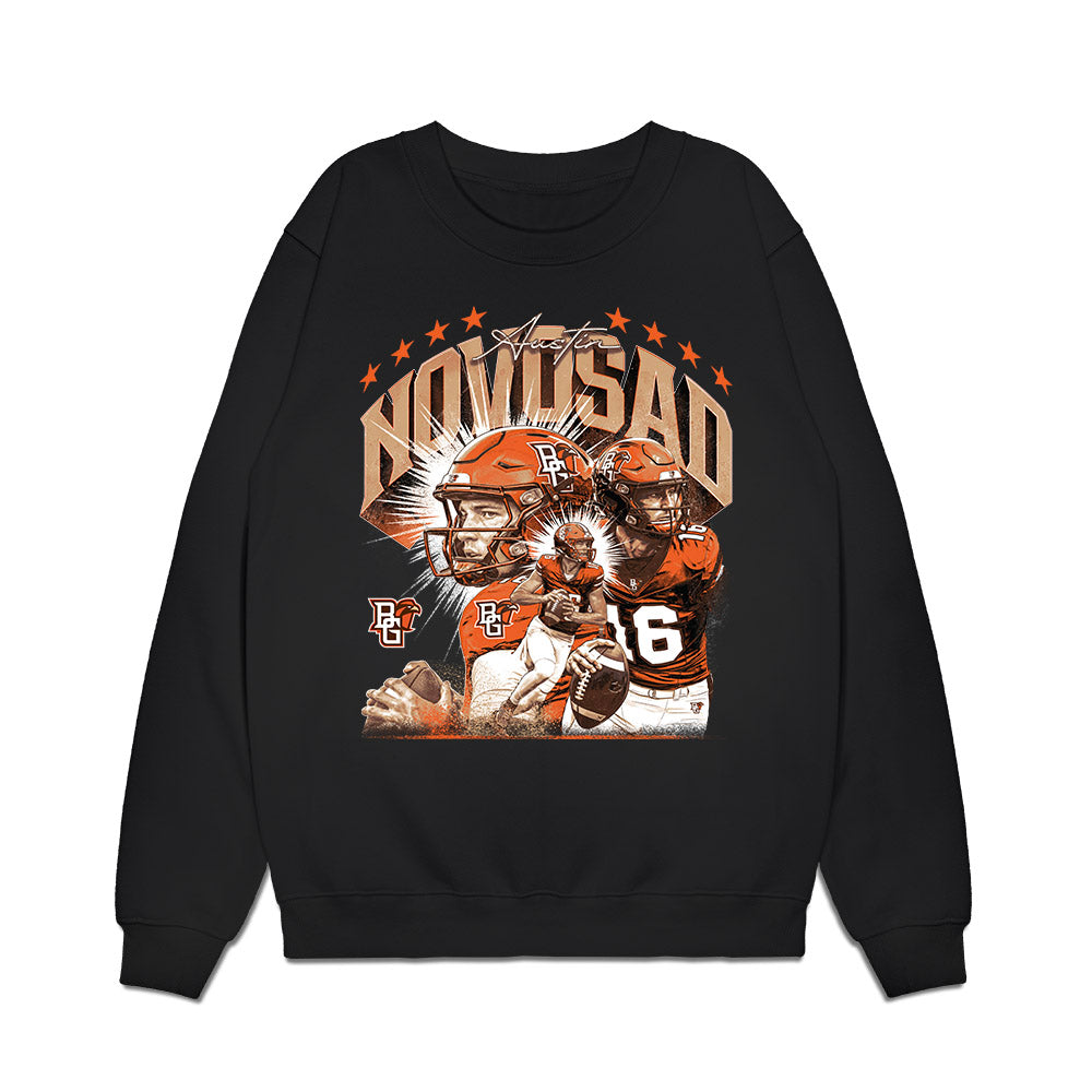 BGSU - NCAA Football : Austin Novosad - Collage Premium Crewneck Sweatshirt-0
