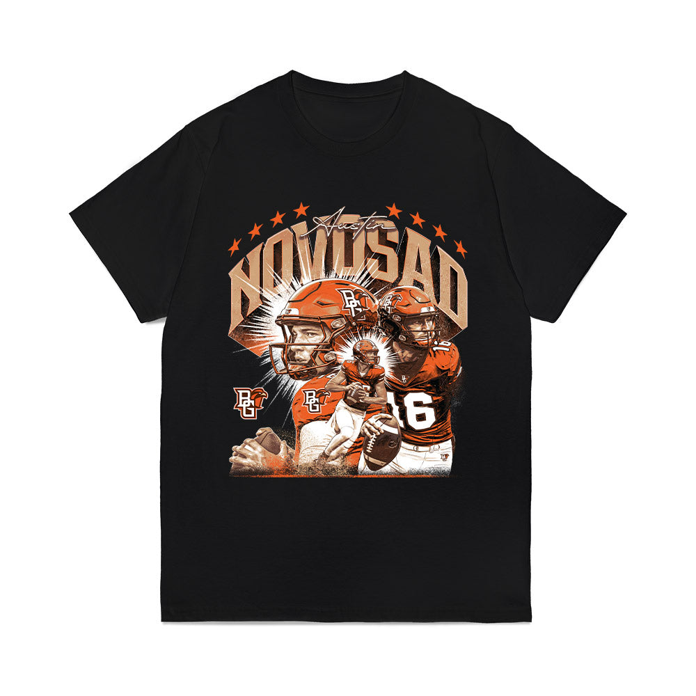 BGSU - NCAA Football : Austin Novosad - Collage Comfort Colors T-Shirt-0