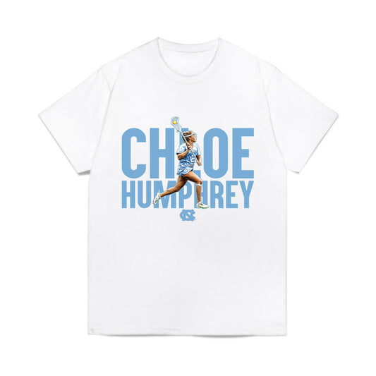 UNC - NCAA Women's Lacrosse : Chloe Humphrey - Collage Comfort Colors T-Shirt-0