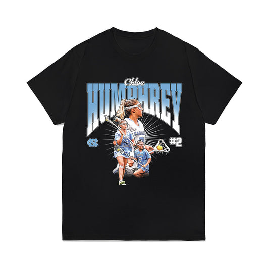 UNC - NCAA Women's Lacrosse : Chloe Humphrey - Collage Comfort Colors T-Shirt-0