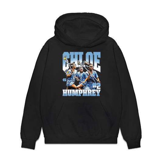 UNC - NCAA Women's Lacrosse : Chloe Humphrey - Collage Premium Hooded Sweatshirt-0