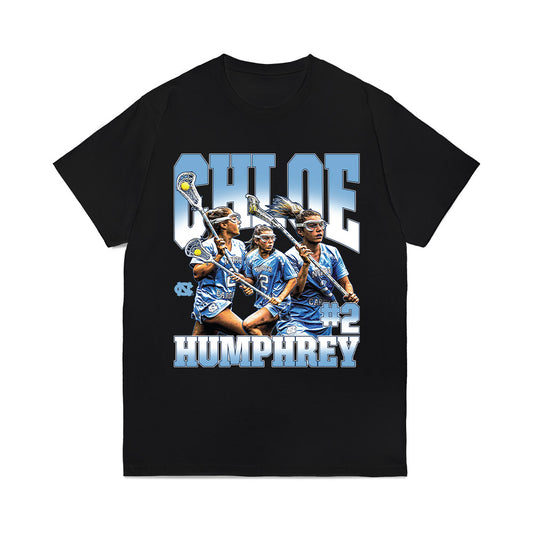 UNC - NCAA Women's Lacrosse : Chloe Humphrey - Collage Comfort Colors T-Shirt-0