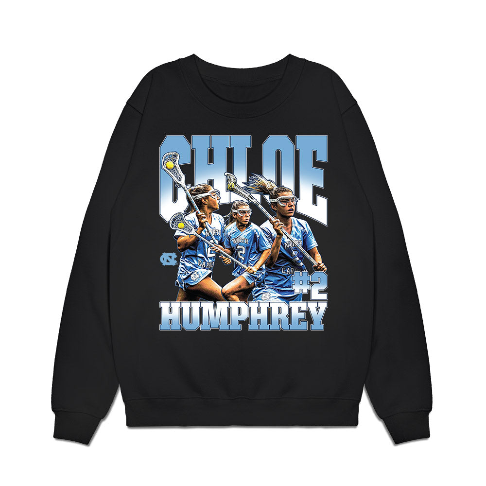 UNC - NCAA Women's Lacrosse : Chloe Humphrey - Collage Premium Crewneck Sweatshirt-0