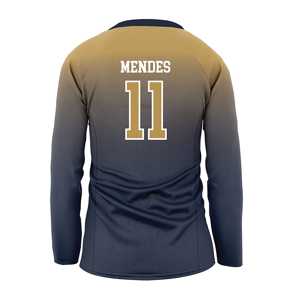 Georgia Tech - NCAA Women's Volleyball : Larissa Mendes - Navy Volleyball Jersey-1