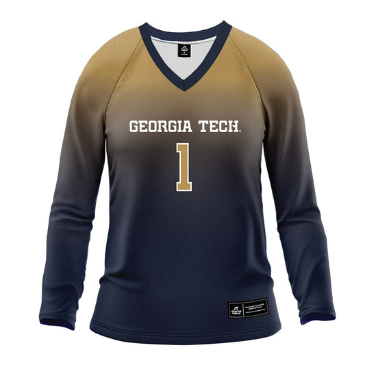 Georgia Tech - NCAA Women's Volleyball : Riley Bethea - Navy Volleyball Jersey-0