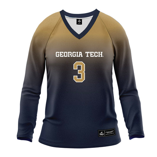 Georgia Tech - NCAA Women's Volleyball : Anna Boezi - Navy Volleyball Jersey-0
