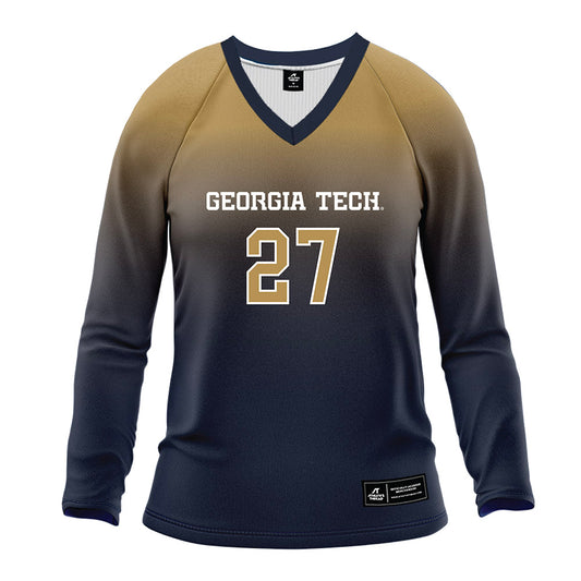 Georgia Tech - NCAA Women's Volleyball : Anna Fiedorowicz - Navy Volleyball Jersey-0