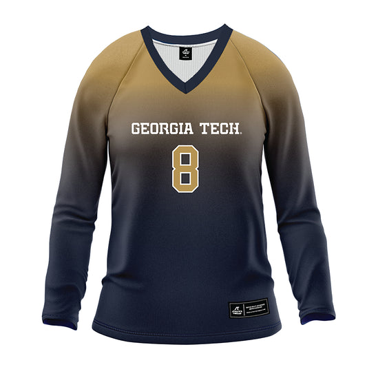 Georgia Tech - NCAA Women's Volleyball : Luanna Luiza Moreira Emiliano - Navy Volleyball Jersey-0