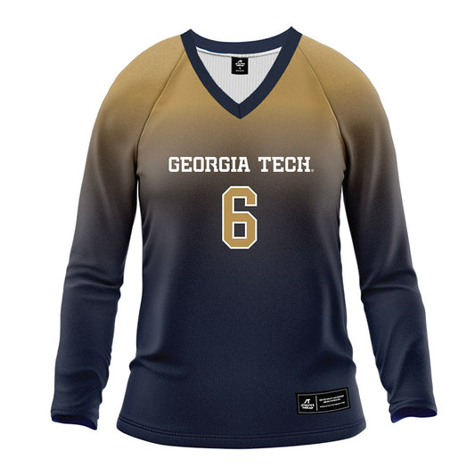Georgia Tech - NCAA Women's Volleyball : Mana Kaneko - Navy Volleyball Jersey-0