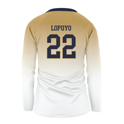 Georgia Tech - NCAA Women's Volleyball : Ital Lopuyo - White Volleyball Jersey-1