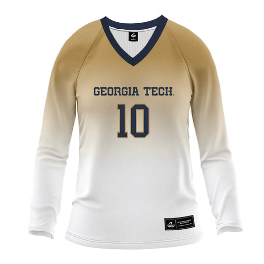 Georgia Tech - NCAA Women's Volleyball : Lara Martinez Casas - White Volleyball Jersey-0