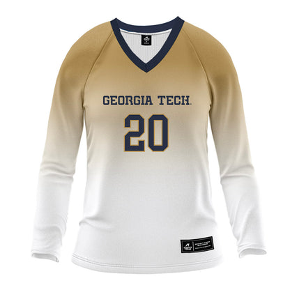 Georgia Tech - NCAA Women's Volleyball : Laura Bieleski - White Volleyball Jersey-0