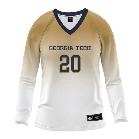 Georgia Tech - NCAA Women's Volleyball : Laura Bieleski - White Volleyball Jersey-0