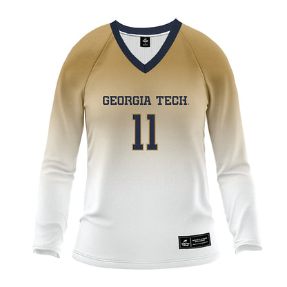Georgia Tech - NCAA Women's Volleyball : Larissa Mendes - White Volleyball Jersey-0
