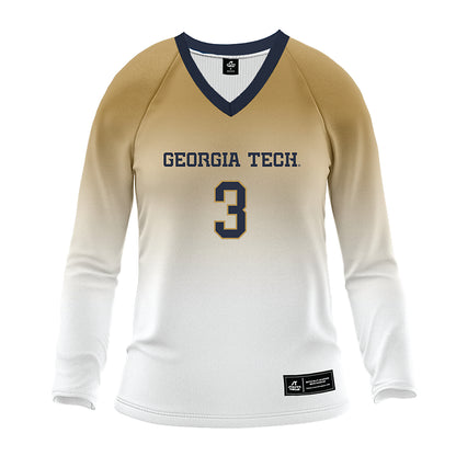 Georgia Tech - NCAA Women's Volleyball : Anna Boezi - White Volleyball Jersey-0