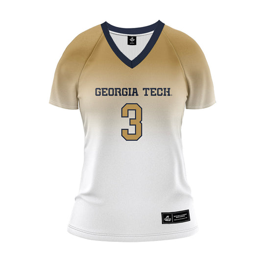 Georgia Tech - NCAA Women's Volleyball : Anna Boezi - White Volleyball Jersey-0