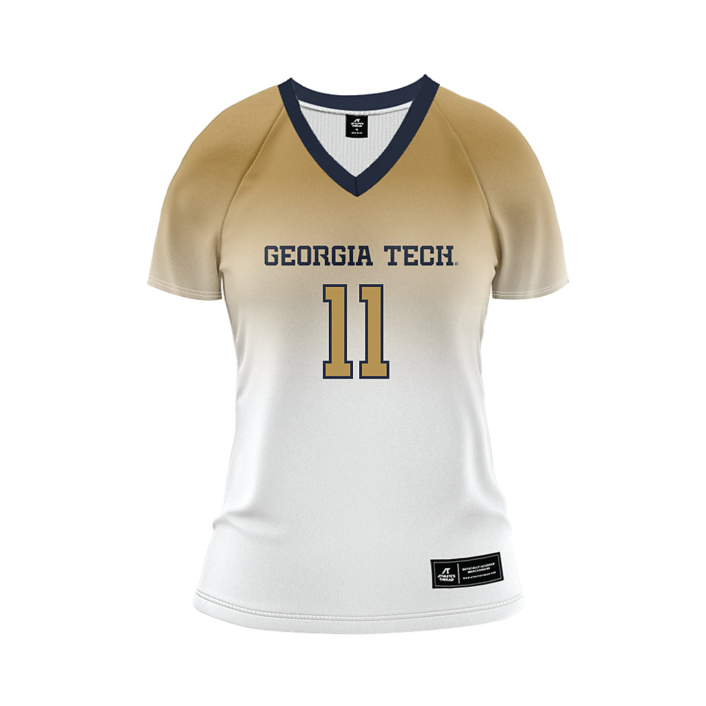Georgia Tech - NCAA Women's Volleyball : Larissa Mendes - White Volleyball Jersey-0