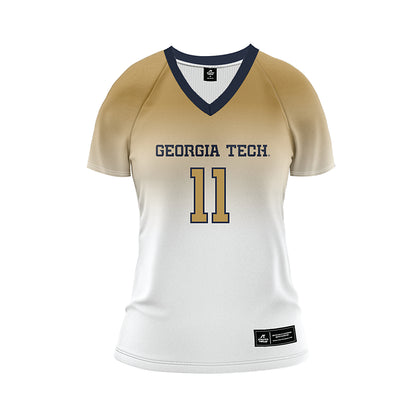 Georgia Tech - NCAA Women's Volleyball : Larissa Mendes - White Volleyball Jersey-0