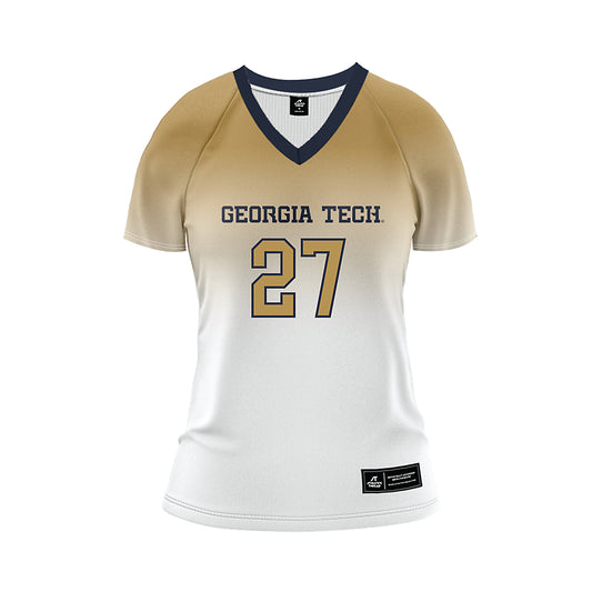 Georgia Tech - NCAA Women's Volleyball : Anna Fiedorowicz - White Volleyball Jersey-0