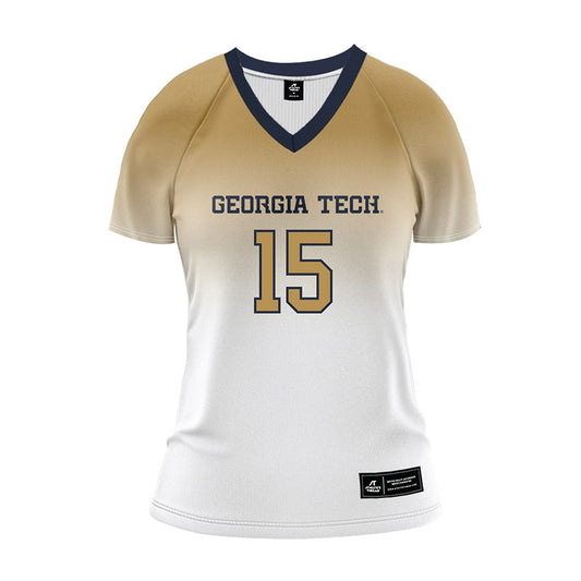 Georgia Tech - NCAA Women's Volleyball : Abigail Li - White Volleyball Jersey-0
