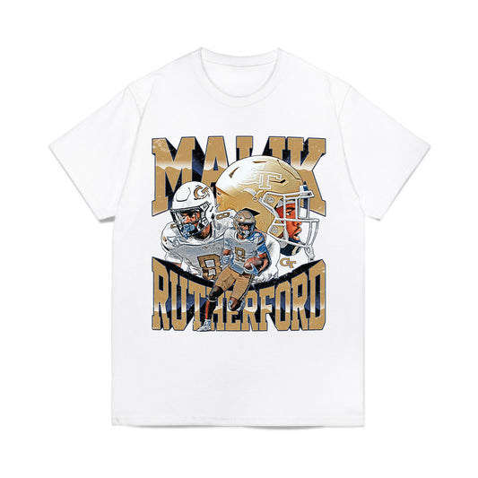 Georgia Tech - NCAA Football : Malik Rutherford - Collage Comfort Colors T-Shirt-0