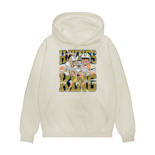 Georgia Tech - NCAA Football : Haynes King - Collage Premium Hooded Sweatshirt-0