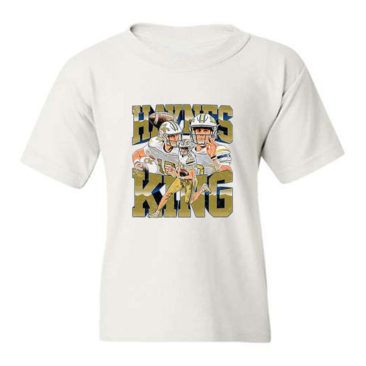 Georgia Tech - NCAA Football : Haynes King - Collage Youth T-Shirt-0
