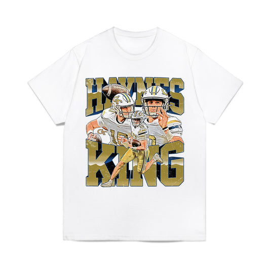 Georgia Tech - NCAA Football : Haynes King - Collage Comfort Colors T-Shirt-0