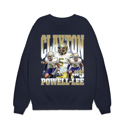Georgia Tech - NCAA Football : Clayton Powell-Lee - Collage Premium Crewneck Sweatshirt-0