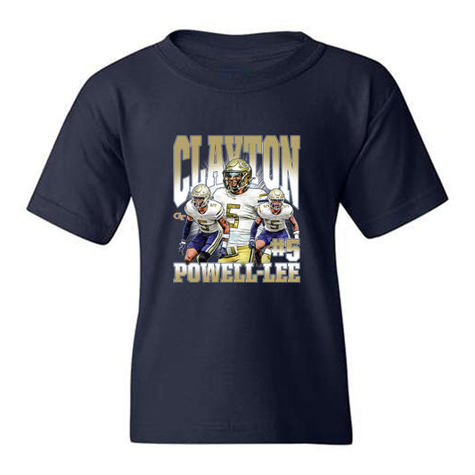 Georgia Tech - NCAA Football : Clayton Powell-Lee - Collage Youth T-Shirt-0